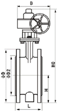 D942X電動(dòng)法蘭軟密封蝶閥產(chǎn)品圖 