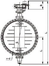 TD941W電動(dòng)通風(fēng)蝶閥外形尺寸圖